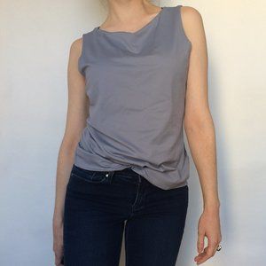 Judy P Tank Top Silver Stretch Shell Top Sz Large